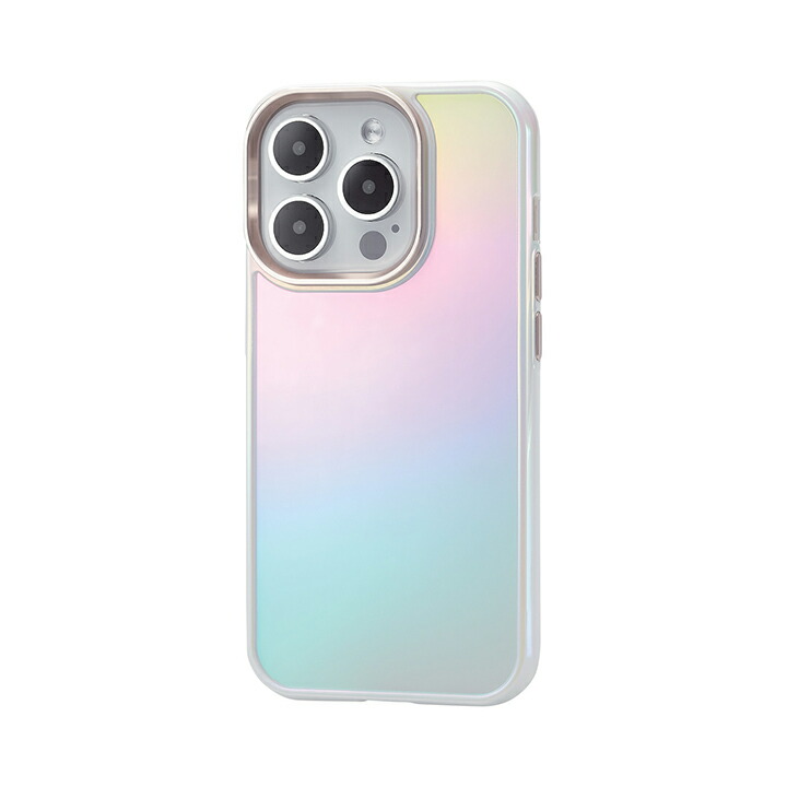 ELECOM iPhone 15 Pro 用 ハイブリッドケース オーロラ ＆me 3眼