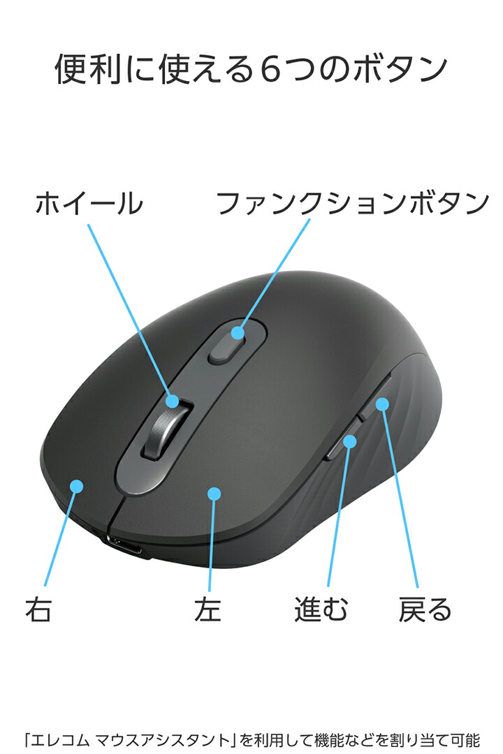ELECOM エレコム ワイヤレスマウス OSMOD Six 無線 Bluetooth