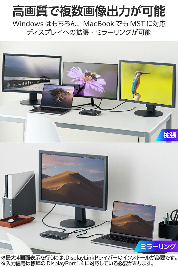 ELECOM（エレコム） ドッキングステーション USB Type-C Displaylink