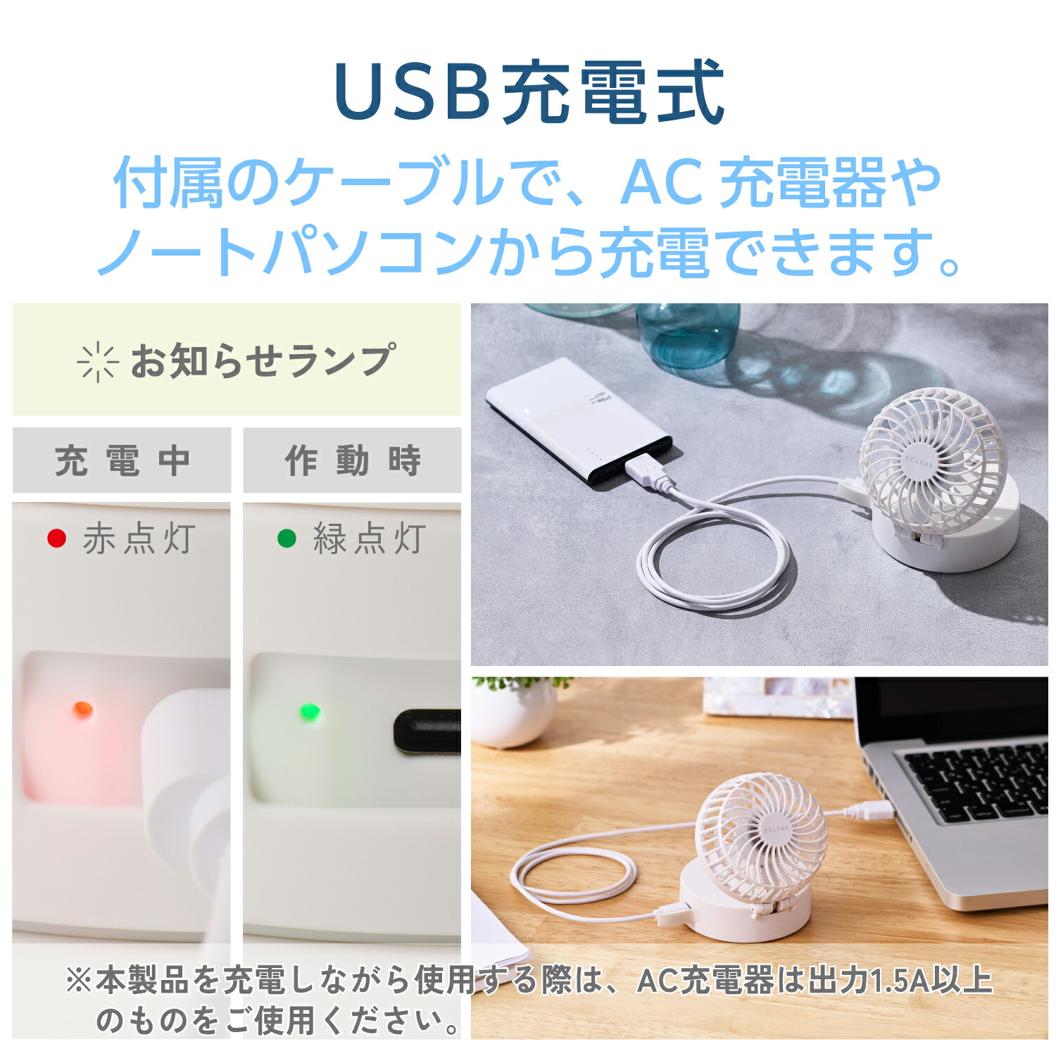 【完売カラー】エレコム USB扇風機 卓上扇風機 充電式ハンズフリー　グレー　4 Amazon.co.jp: 【2023年モデル】エレコム USB扇風機 卓上扇風機