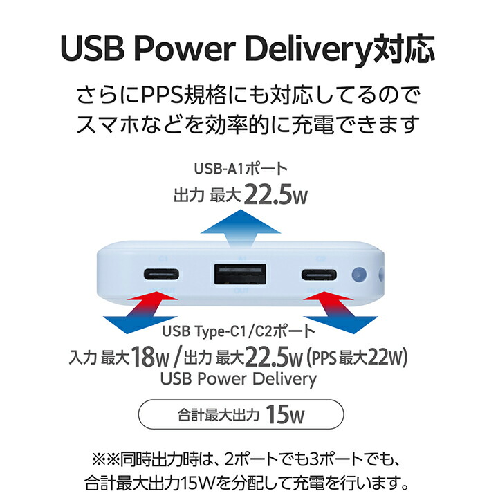 ELECOM（エレコム） モバイルバッテリー 残量表示機能付き 10000mAh
