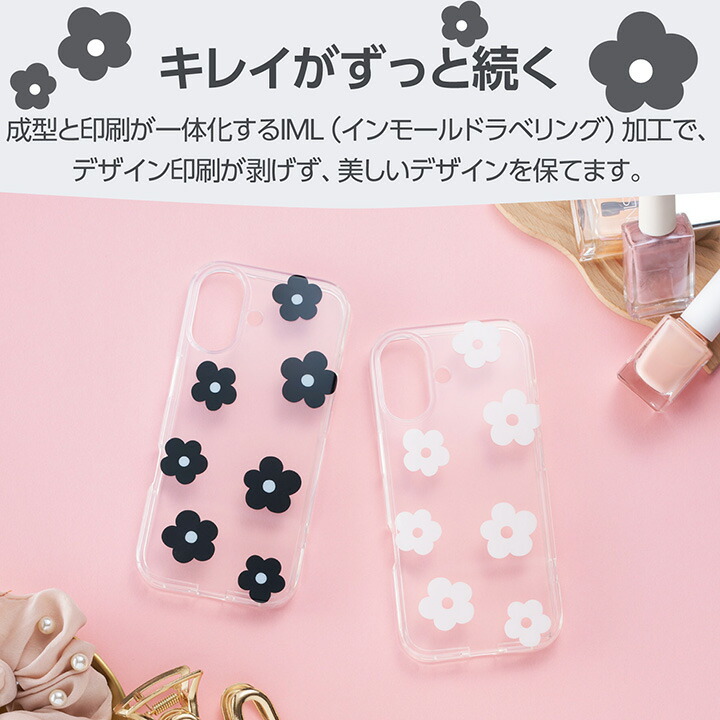 ELECOM（エレコム） iPhone 17 用 ソフトケース IMLフラワー iPhone17