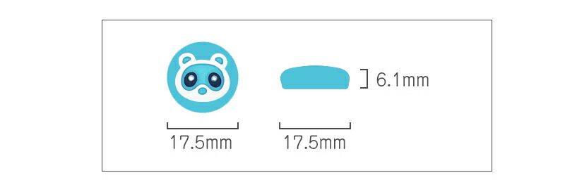 Nintendo Switch 有機ELモデル Switch Lite対応 アナログスティックカバー たぬき タヌキ ピンク グリーン ブルー 各色1個 4個セット｜elect-shop｜04