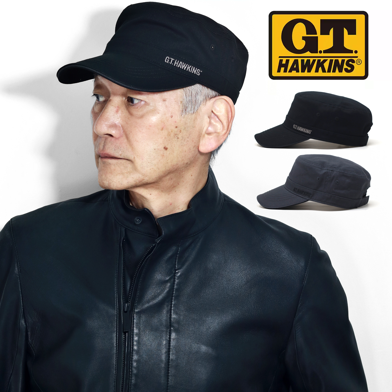 gt hawkins 帽子 メンズ ワークキャップ メンズ キャップ メンズ コットンキャップ 帽子 ワークキャップ 刺繍 gtホーキンス ブランド メンズ 紳士 帽子 60代｜elehelm-hatstore｜02