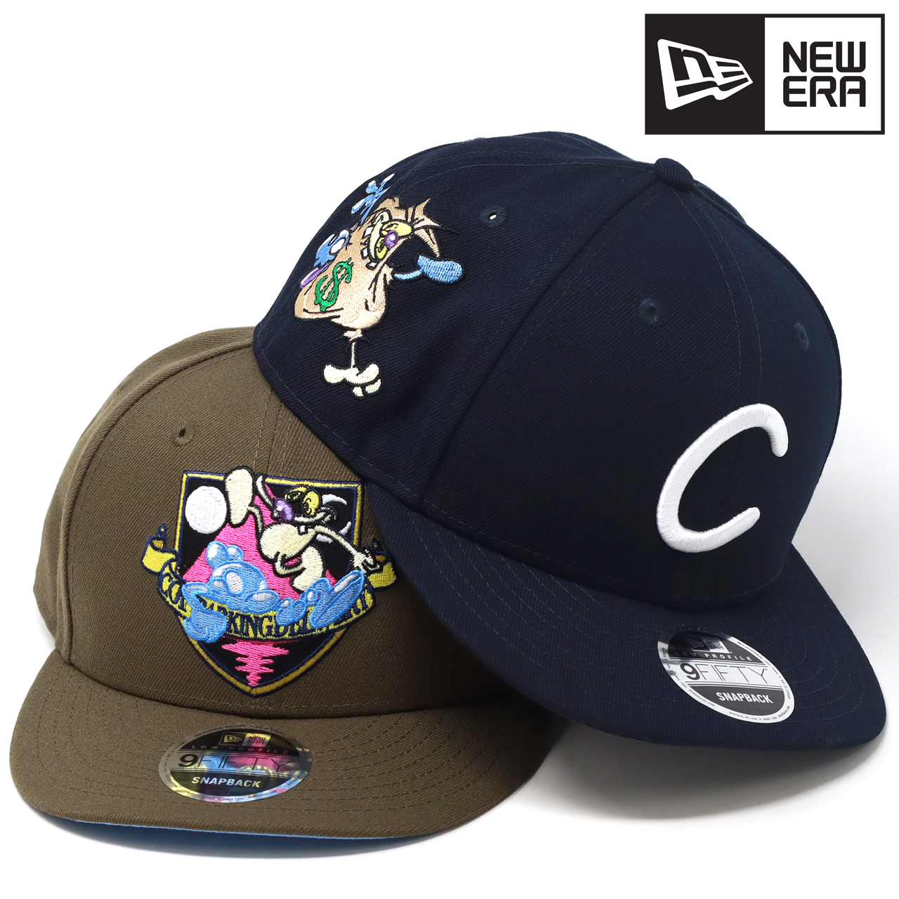 NEWERA LP 9FIFTY COIN PARKING DELIVERY コラボ ニューエラ キャップ アートワーク キャラクター 刺しゅう  メンズ 帽子 モス ネイビー全2色