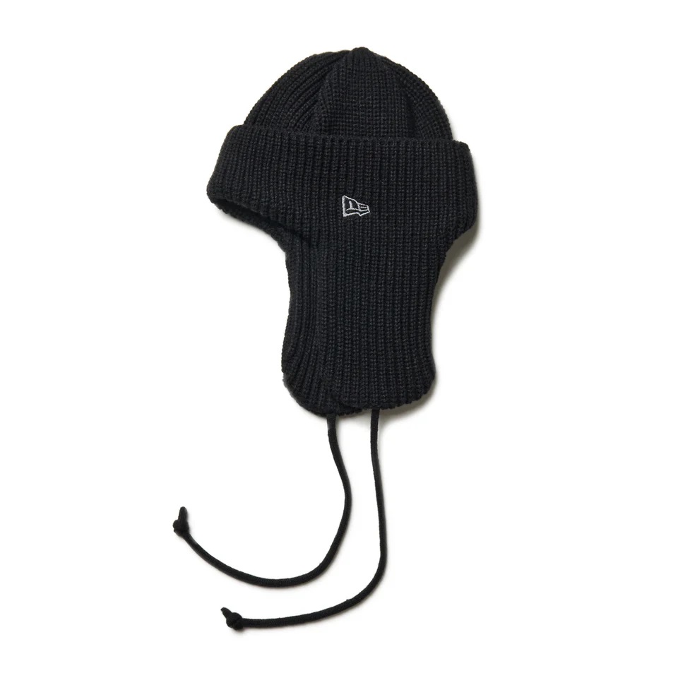 Cycle 耳あて付きニット帽 黒 NEW ERA ニューエラ ニットトラッパー メンズ 耳あて付き ニット