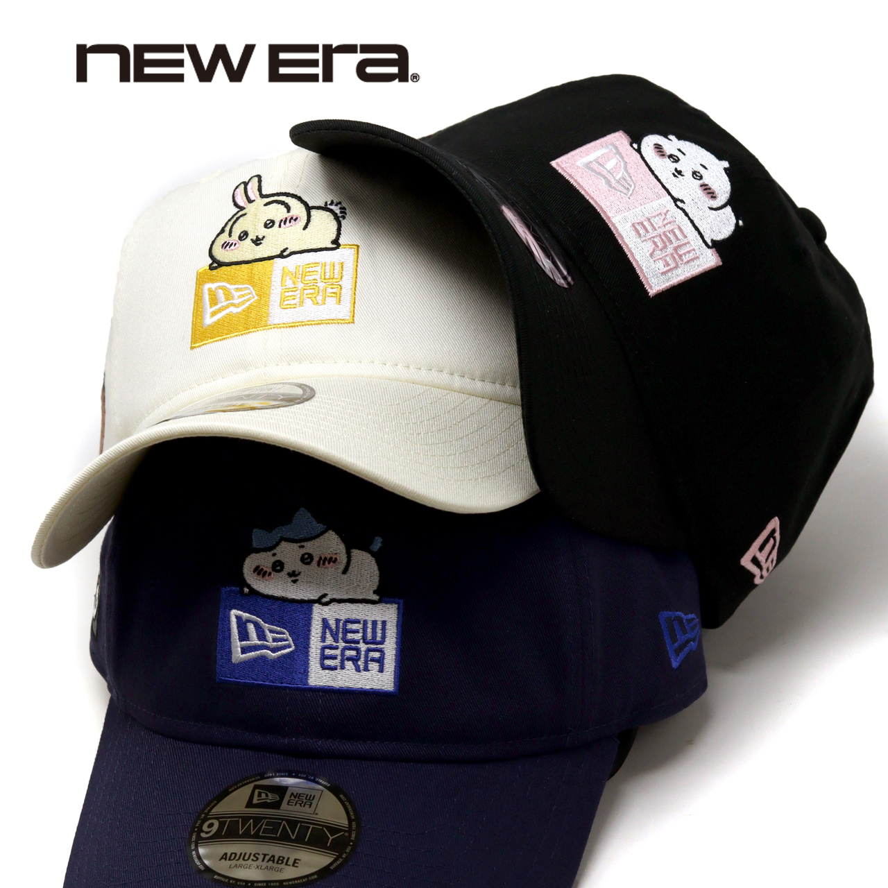 新品未使用　ちいかわ　NEW ERA キャップ　コラボ　BOX LOGO 9TWENTY ちいかわ / ボックスロゴ ちいかわ ブラック | ニューエラ
