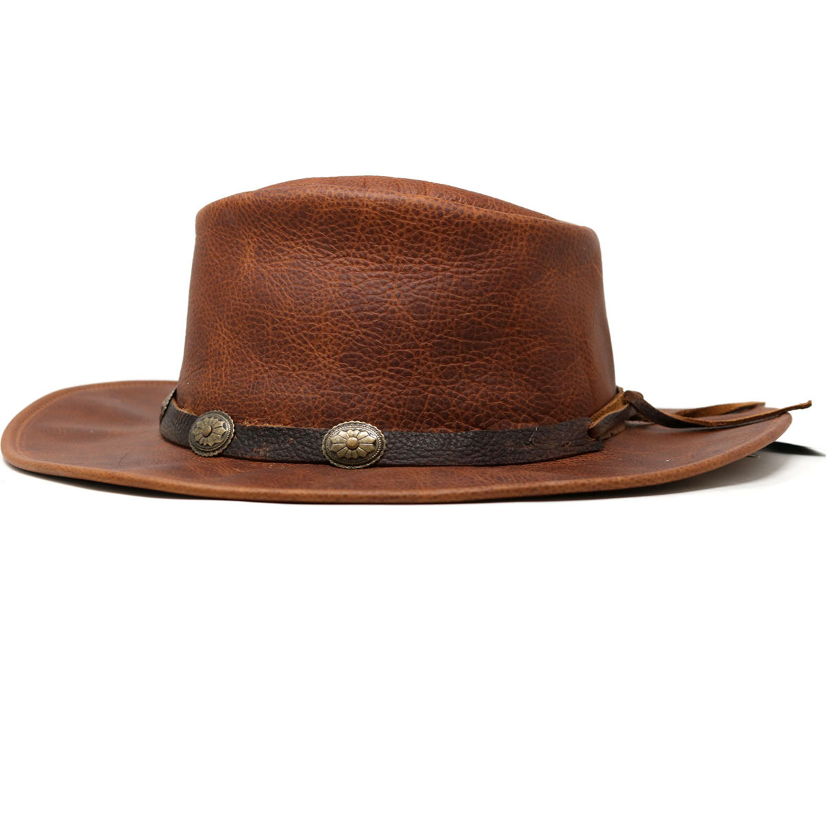 レザー カウボーイハット ウェスタンハット ブラウン HENSCHEL HAT ハット レザー カウボーイハット 牛革 ヘンシェル アメリカ