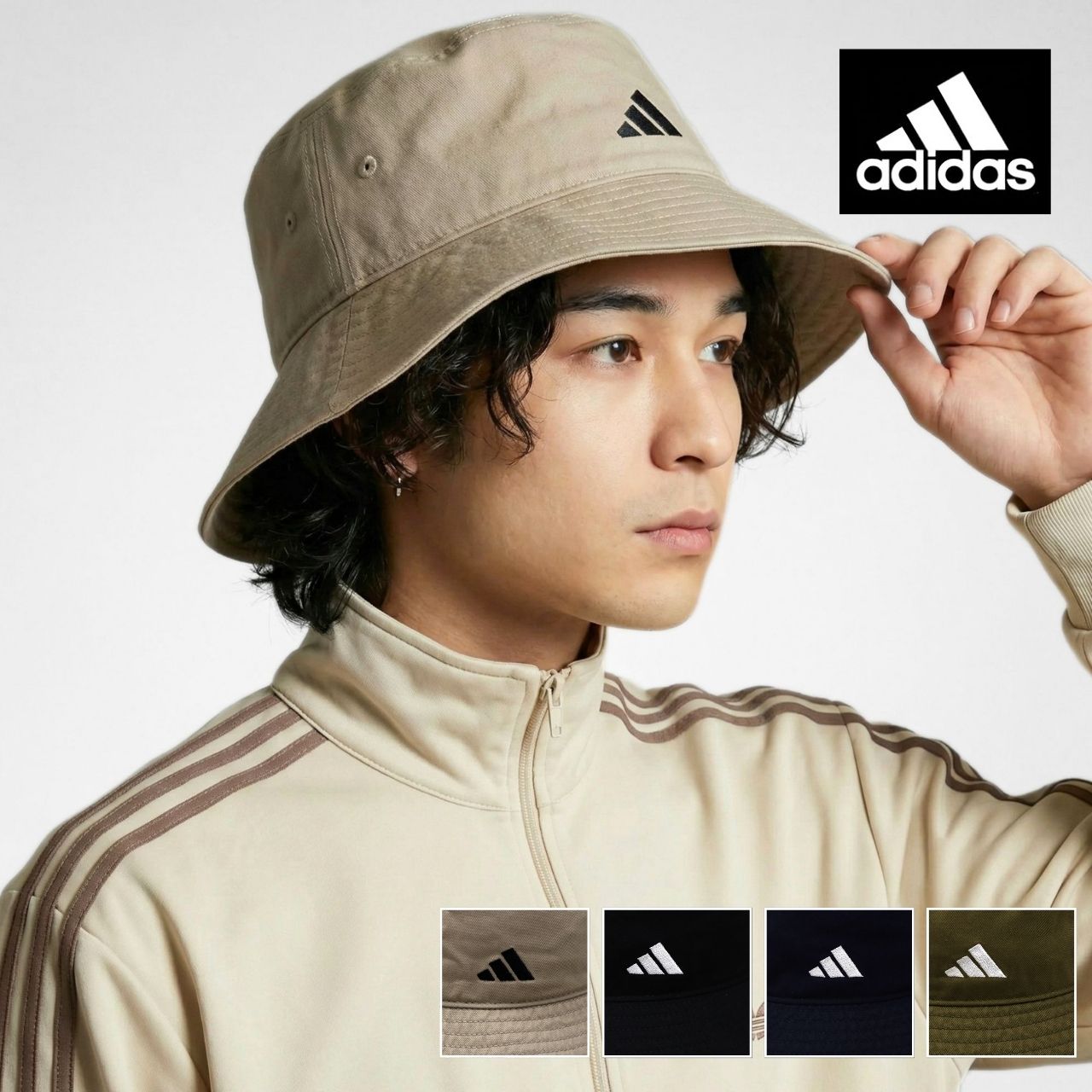 adidas（アディダス） バケットハット 帽子 つば広 ハット メンズ 日よ