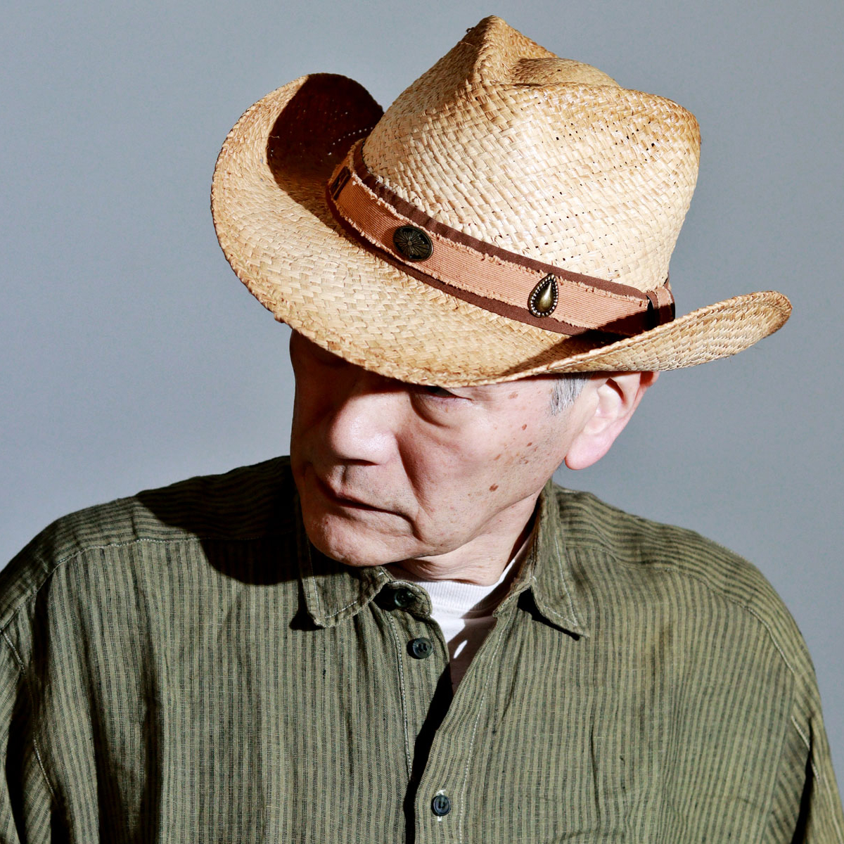 メンズ 春夏 麦わら帽子 ラフィア ウエスタンハット HENSCHEL ハット