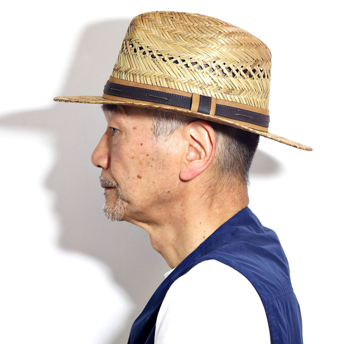麦わら帽子 春夏 中折れ ハット メンズ アメリカ ストローハット 帽子