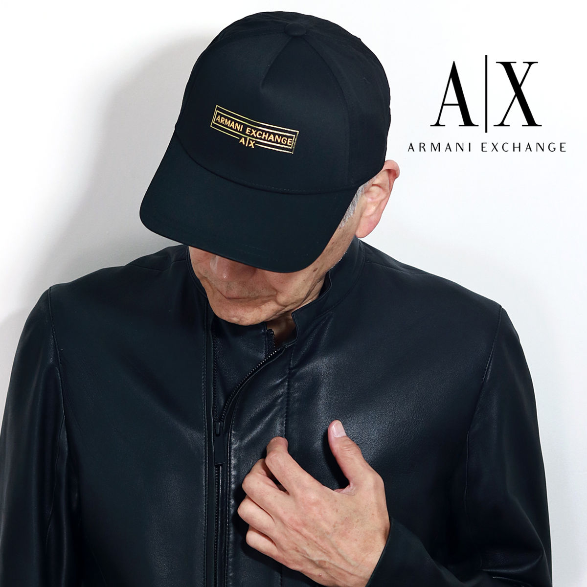 キャップ アルマーニ エクスチェンジ 送料無料 A|X ロゴ ブランド 帽子 正規輸入品 ブランド 刺繍 Armani Exchange メンズ NERO ブラック｜elehelm-hatstore｜02