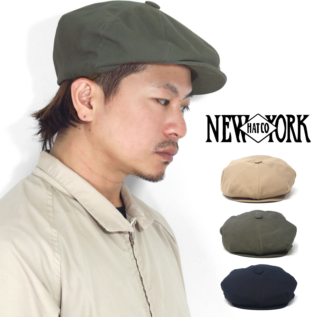 new york hat キャンバス生地 ハンチング帽子 アメリカブランド キャスケット メンズ  ...