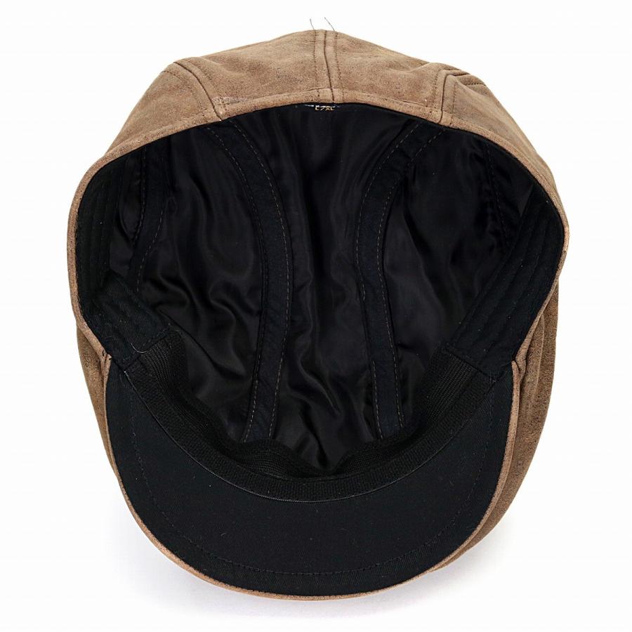 本革 ハンチング レザー HENSCHEL メンズ 牛革 ハンチング帽