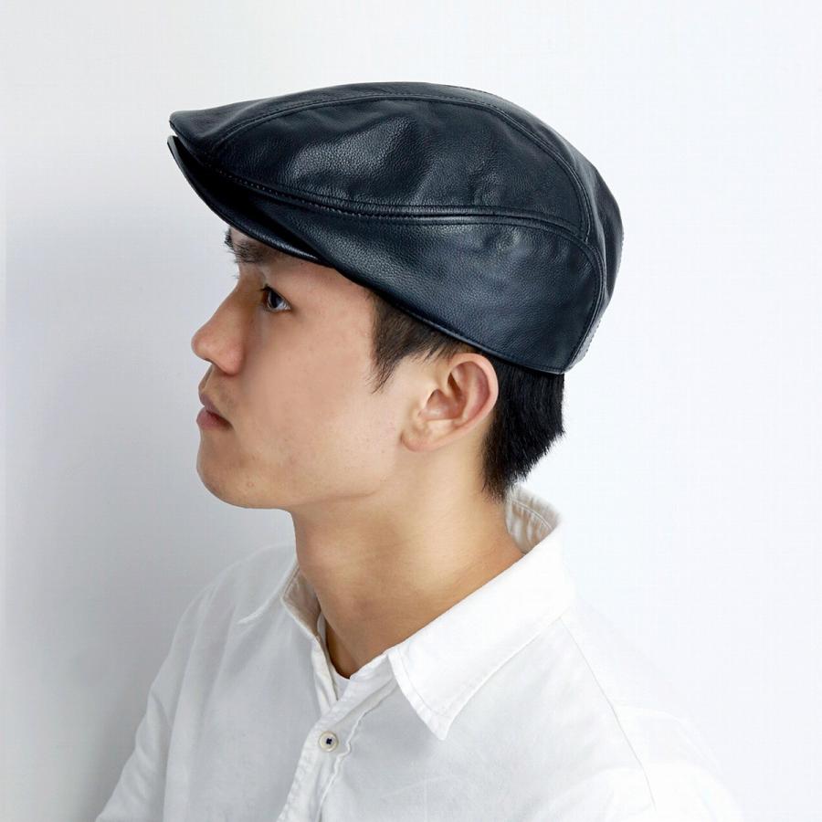 レザー ハンチング 本革 帽子 ヘンシェル レザーハット メンズ