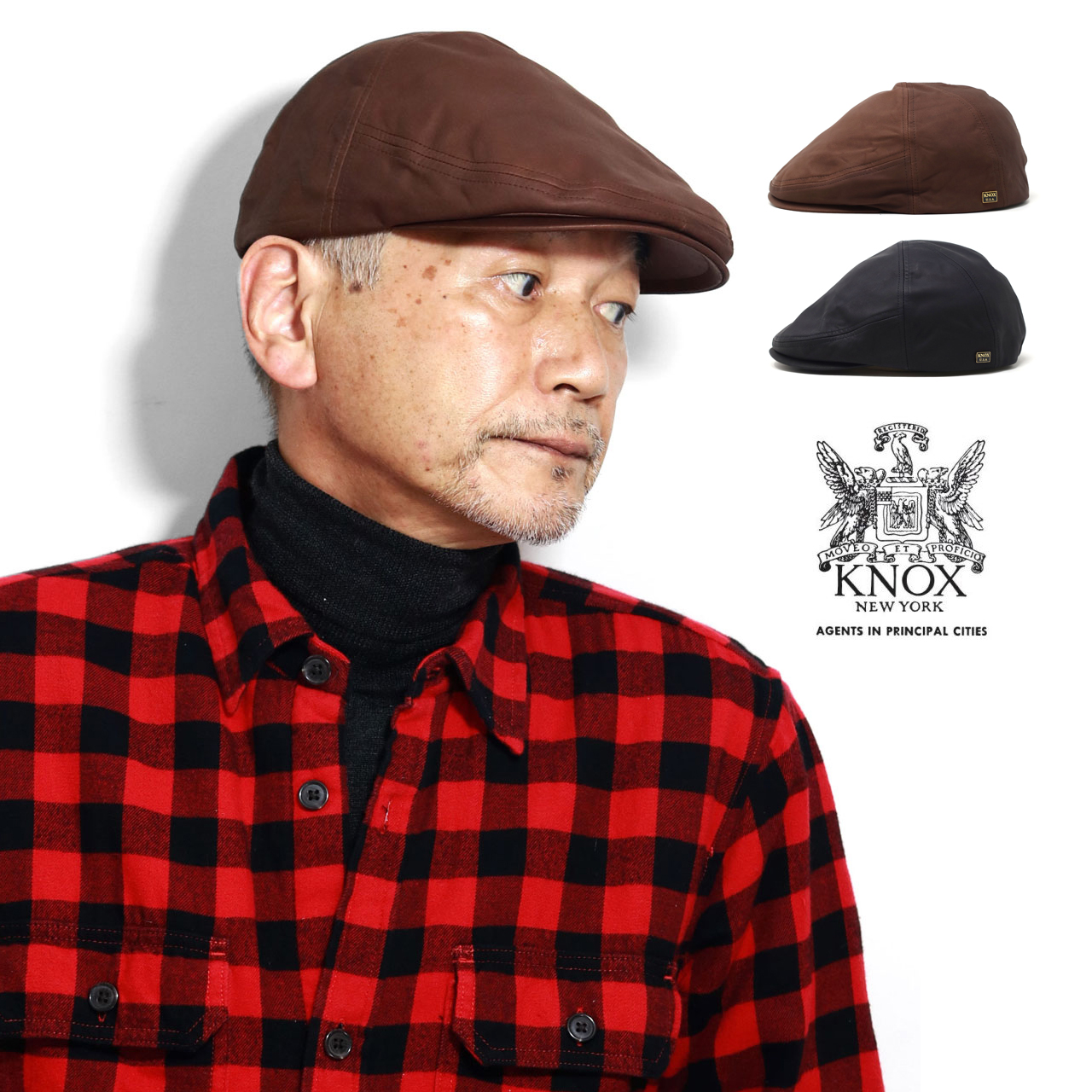 お気に入り】 ハンチング帽子 メンズ ノックス 紳士帽子 KNOX ハンチング帽 牛革 メンズ 本革製 ウォッシャブルレザー ハンチング メンズ  アイビーキャップ 帽子 メンズ 財布、帽子、ファッション小物