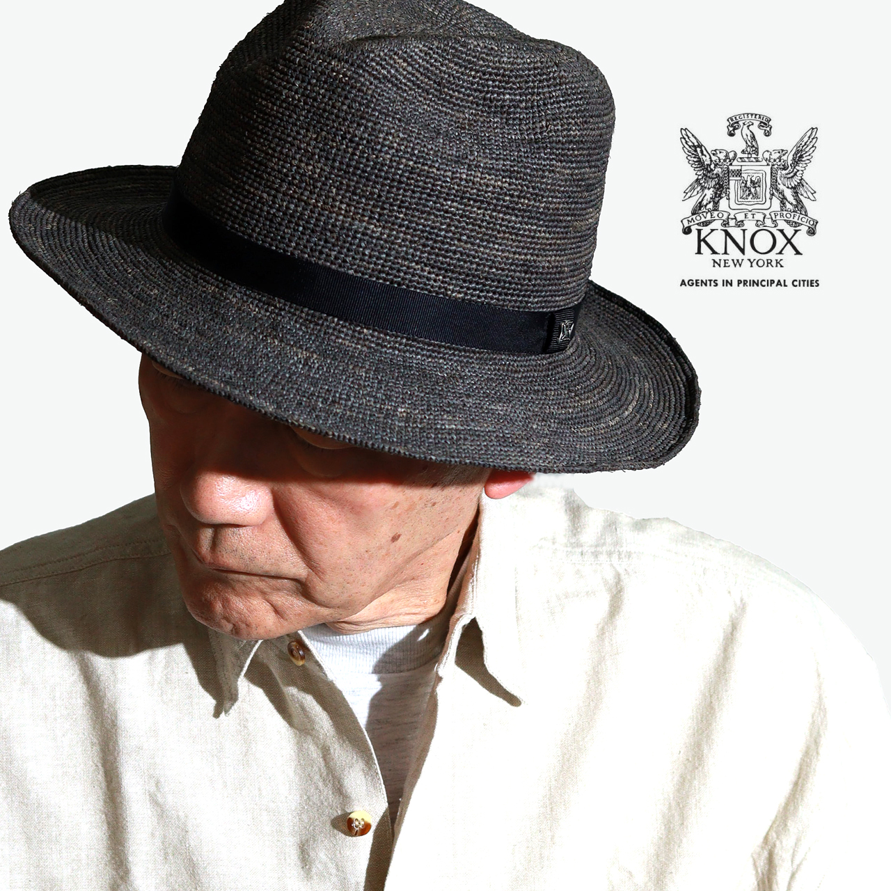 KNOX（ノックス） ラフィアハット ハット 帽子 メンズ ポータブル