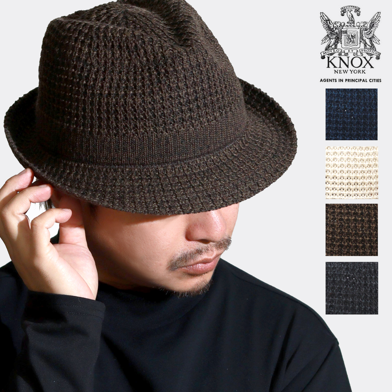 KNOX（ノックス） ハット メンズ 中折れハット メンズ サーモニット