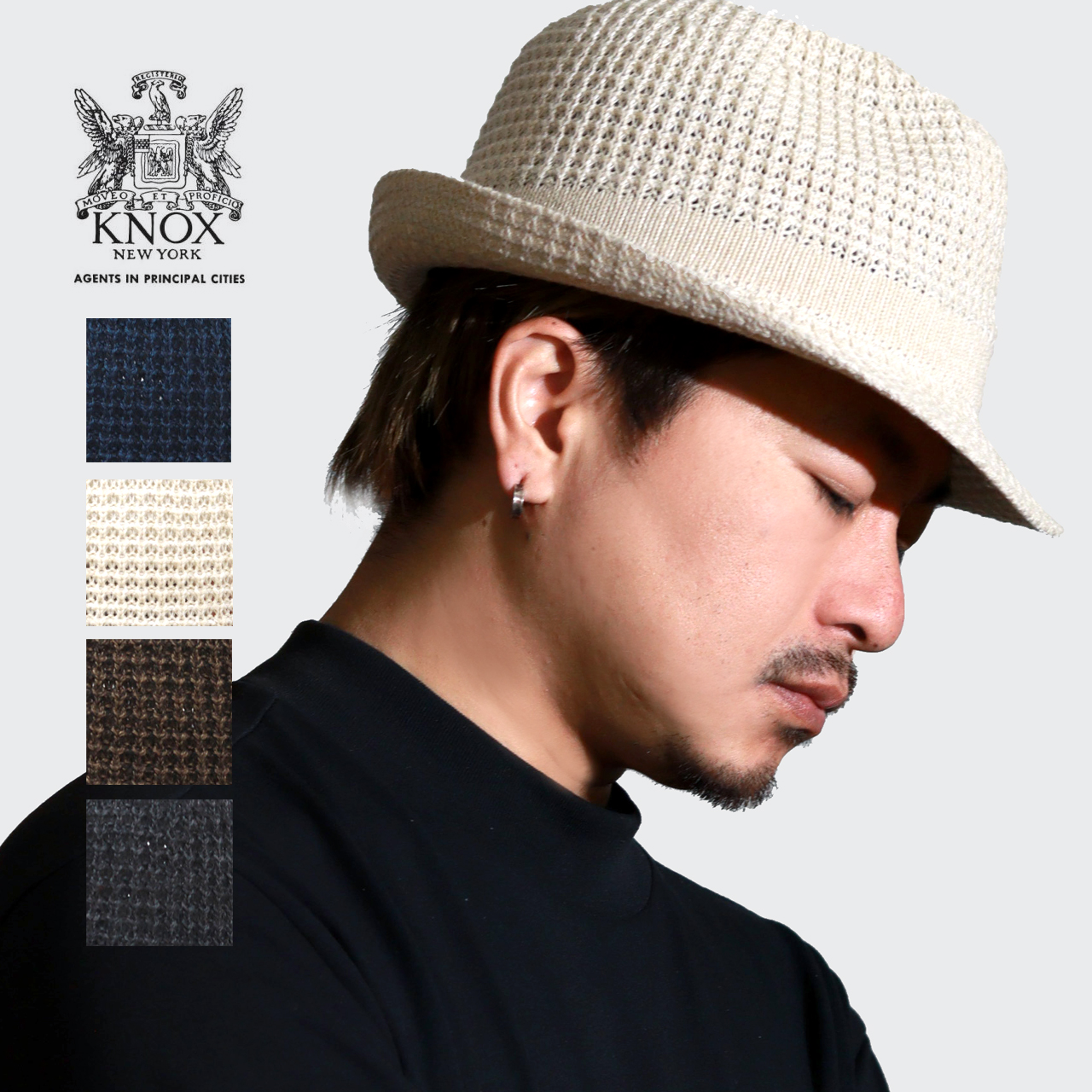 KNOX（ノックス） ハット メンズ 中折れハット メンズ サーモニット