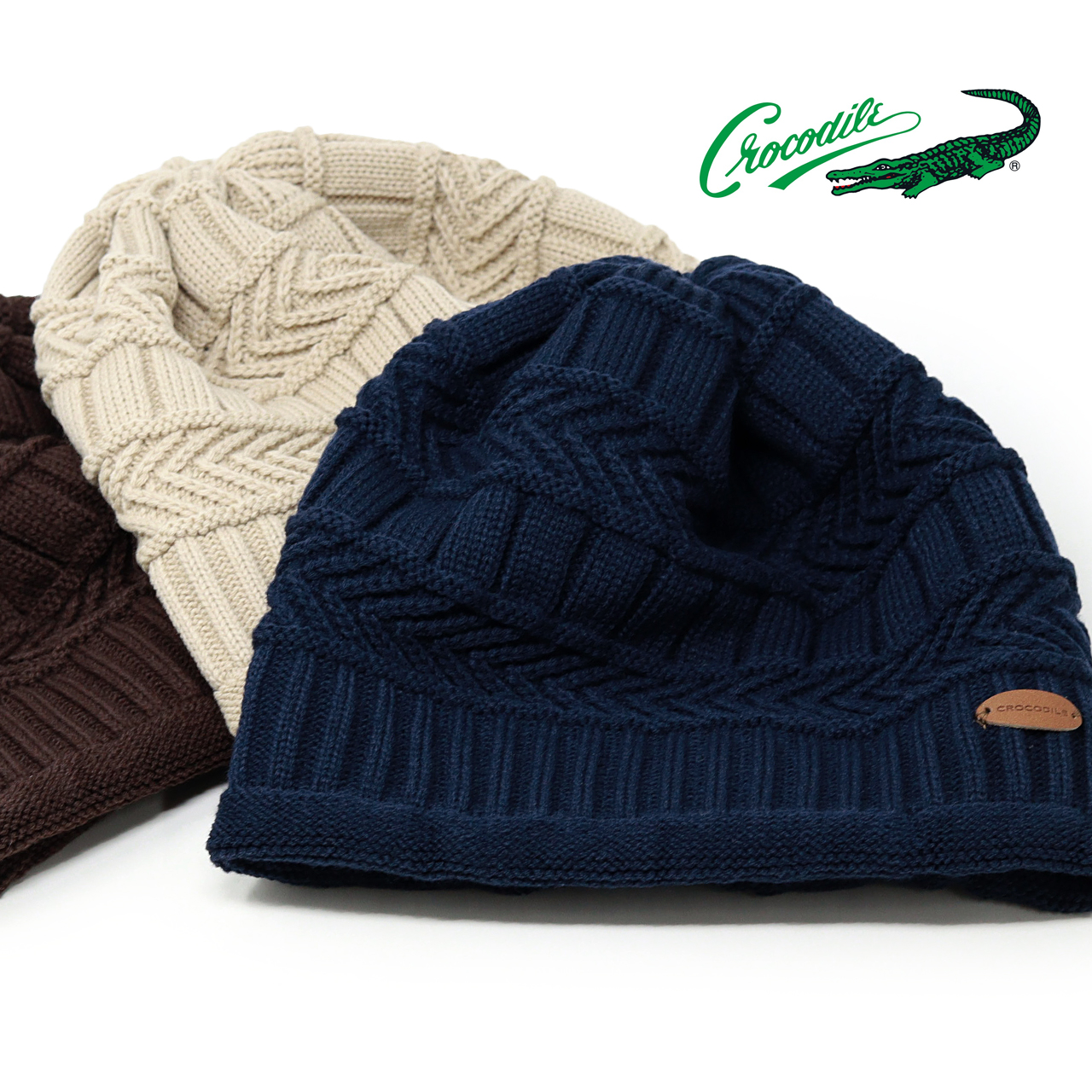 Crocodile ニット帽 レディース 帽子 クロコダイル ニットワッチ