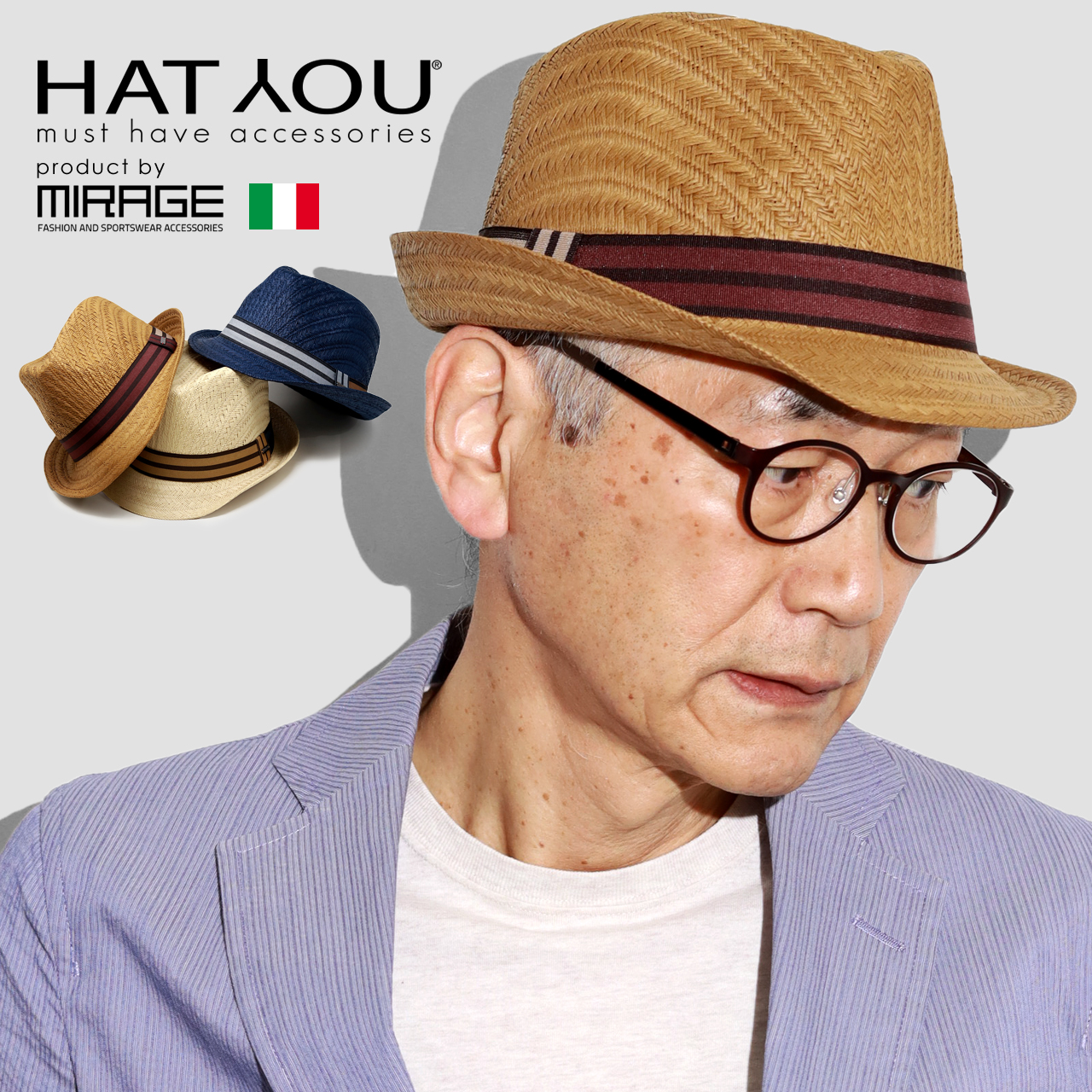 中折れ ハット メンズ 帽子 HAT YOU イタリアブランド ハットユー 父の日 ギフト 中折れ帽 ペーパーハット HATYOU春夏 涼しい 日よけ｜elehelm-hatstore｜03