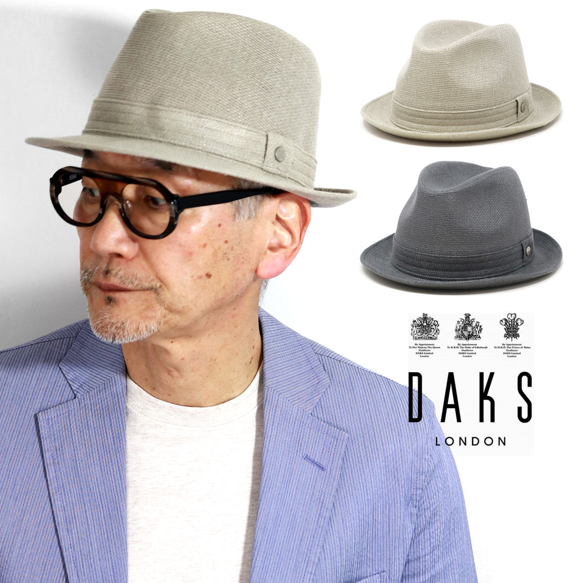 BL型 DAKS メンズ ハット ブランド 中折れ帽子 メンズ ダックス パナマガーゼ ハット メンズ 紳士 春夏帽子 DAKS 帽子 メンズ 中折れ帽 中折れハット メンズ｜elehelm-hatstore｜02