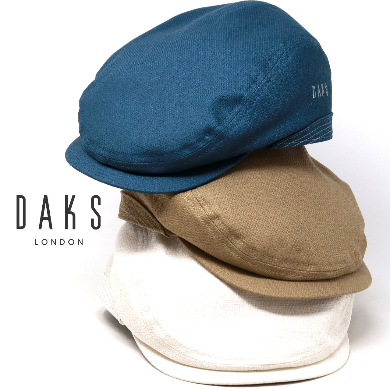 DAKS ダックス ハンチング帽 メンズ 帽子 綿麻プリペラ 春夏 60