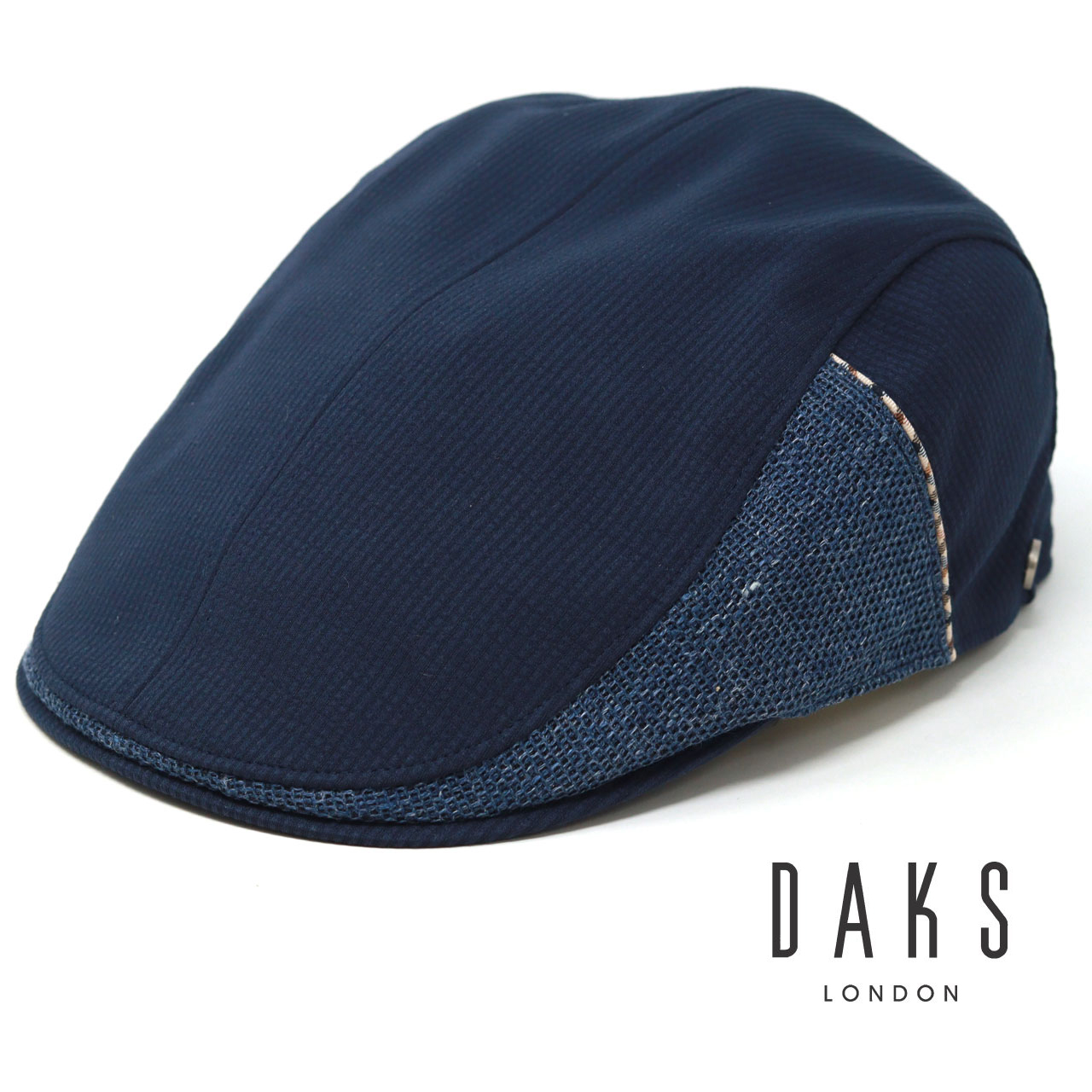 新品　DAKS ダックス　日本製　シルク　ハンチング帽 DAKS 男性用 帽子 ハンチング帽 麻素材 涼しい アイビーキャップ