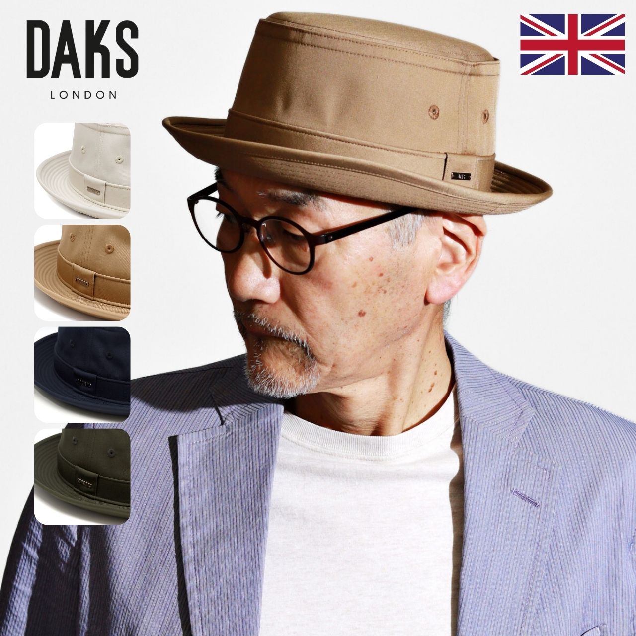 DAKS（ダックス） メンズ ハット ポークパイハット レディース オール