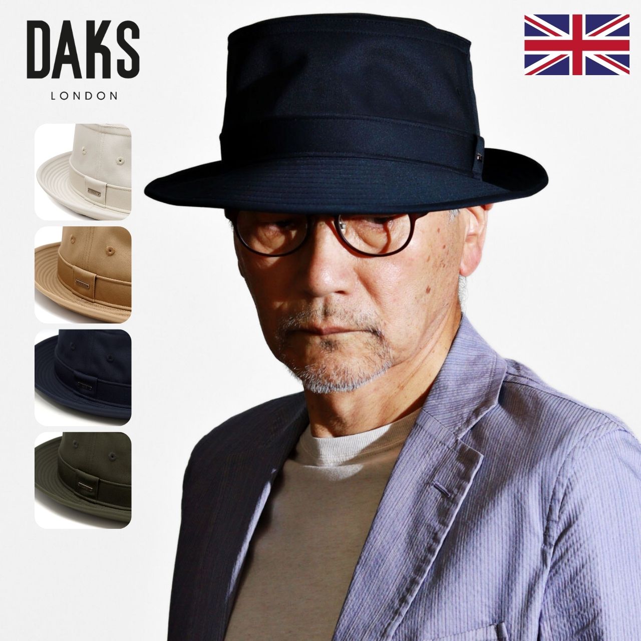 DAKS（ダックス） メンズ ハット ポークパイハット レディース オール