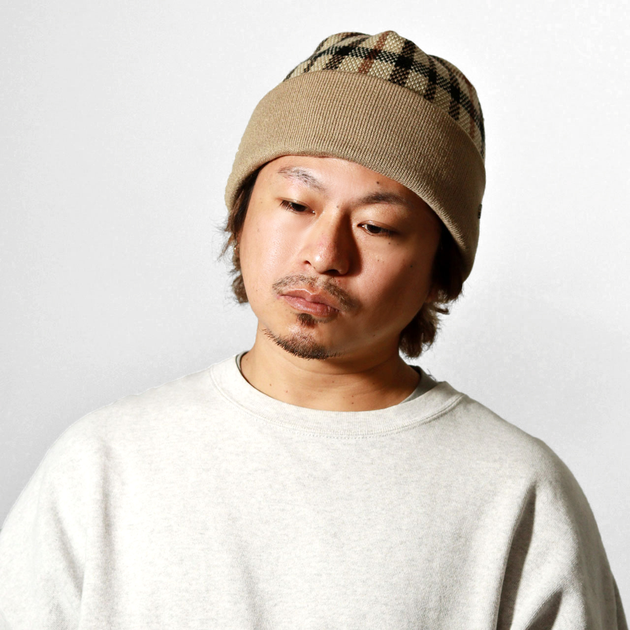 DAKS ニット帽 メンズ チェック ハウスチェック ダックス ニット