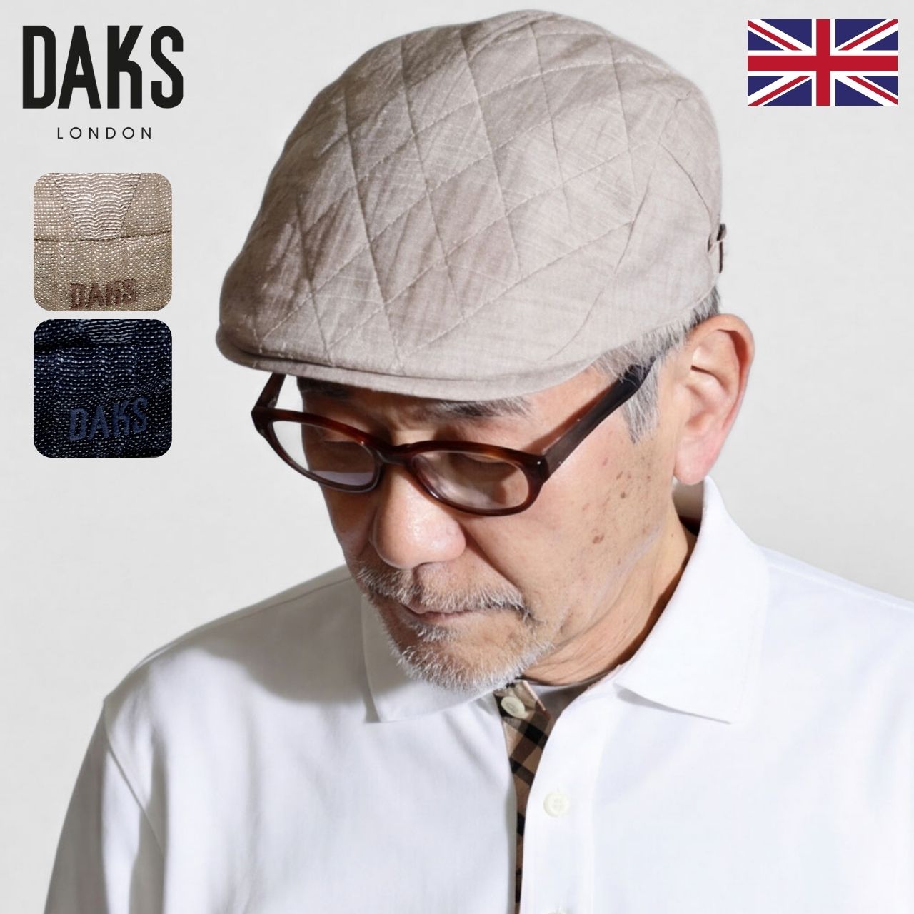 DAKS（ダックス） ハンチング メンズ カラミリネン ハンチング帽