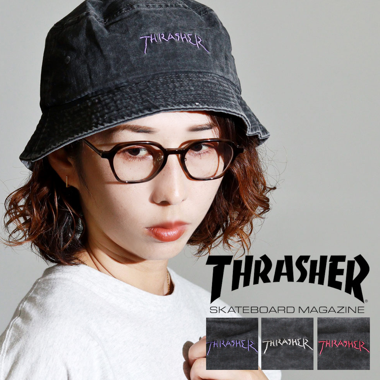 THRASHER（スラッシャー） バケットハット メンズ バケハ 手描きロゴ