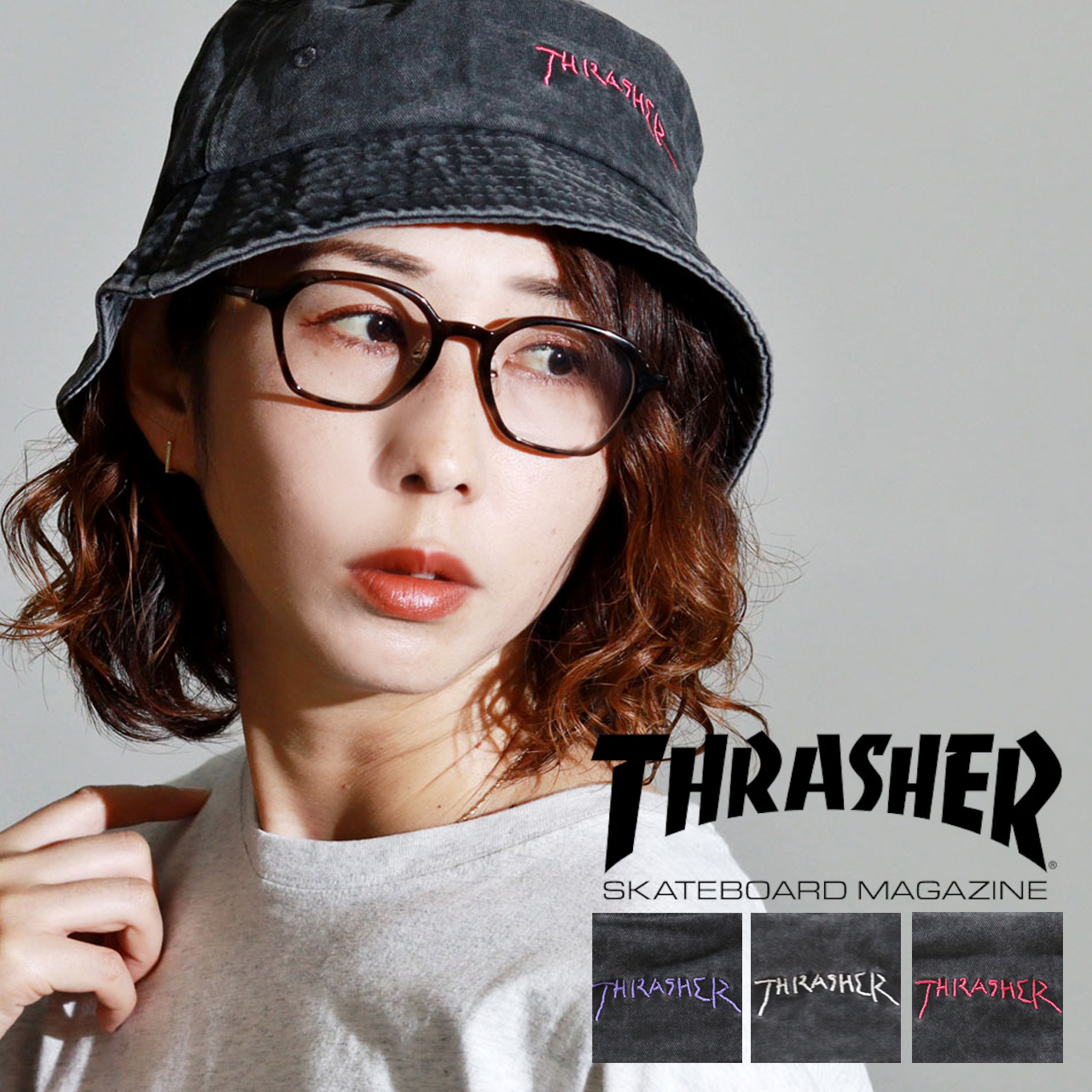 THRASHER（スラッシャー） バケットハット メンズ バケハ 手描きロゴ