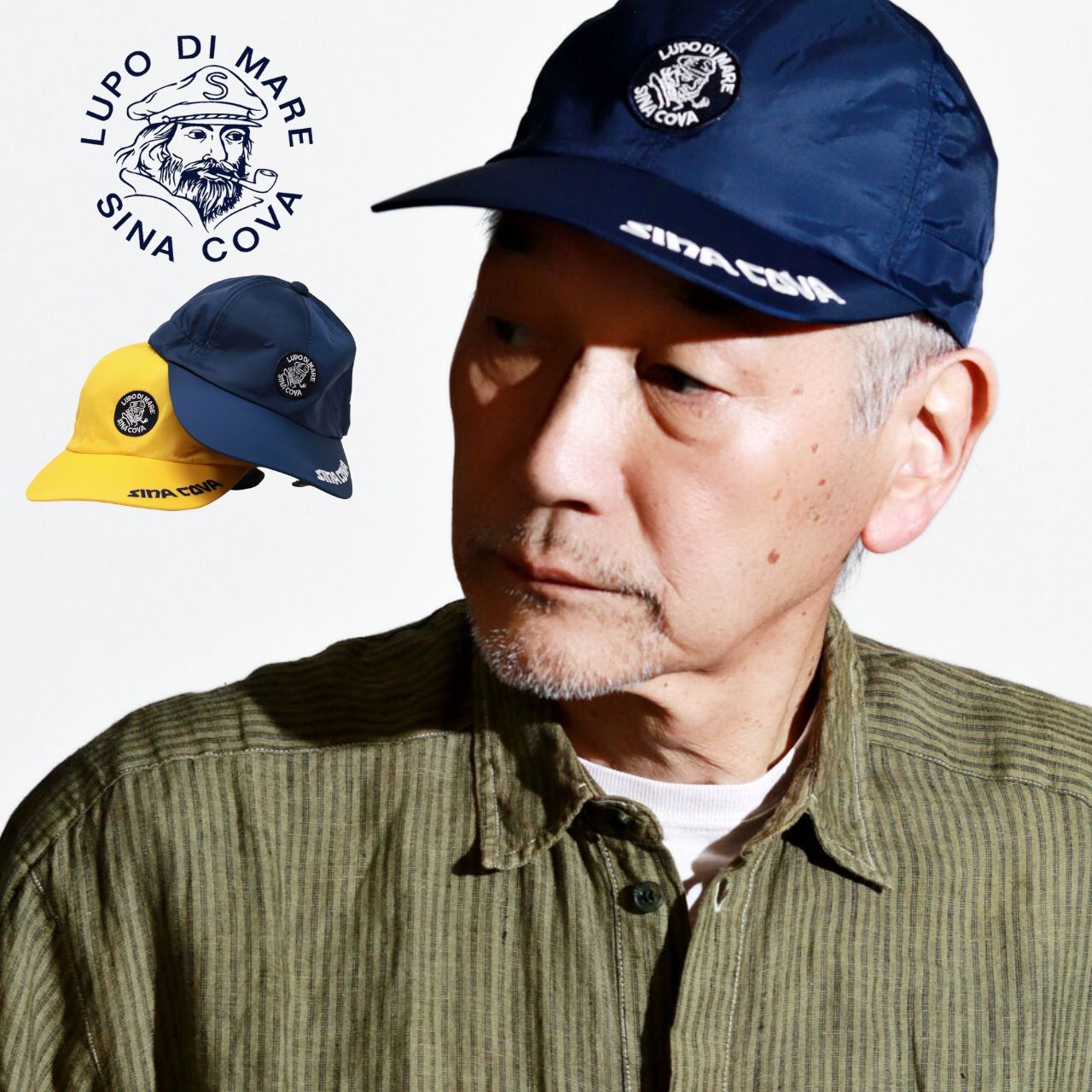 シナコバホワイトキャップ ポリエステル100% ロゴ付き9680 シナコバホワイトキャップ ポリエステル100% ロゴ付き9680