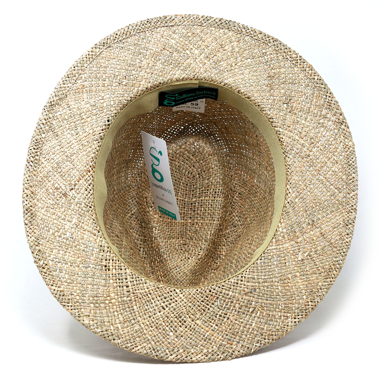 メンズ 帽子 ストローハット 送料無料 ヨリカンピ GALLIANO SORBATTI