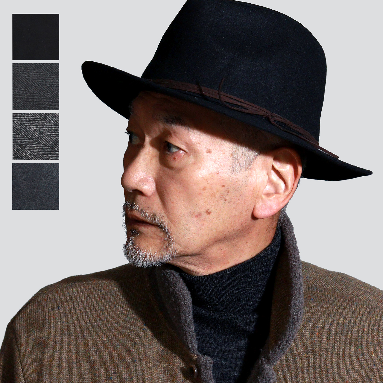 中折れハット メンズ 帽子 秋冬 ハット レディース フェルト帽 ユニ