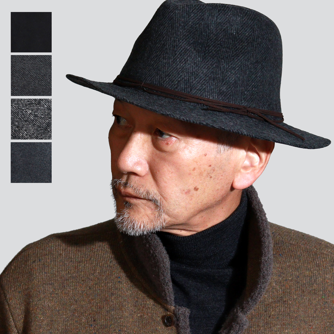 中折れハット メンズ 帽子 秋冬 ハット レディース フェルト帽 ユニ