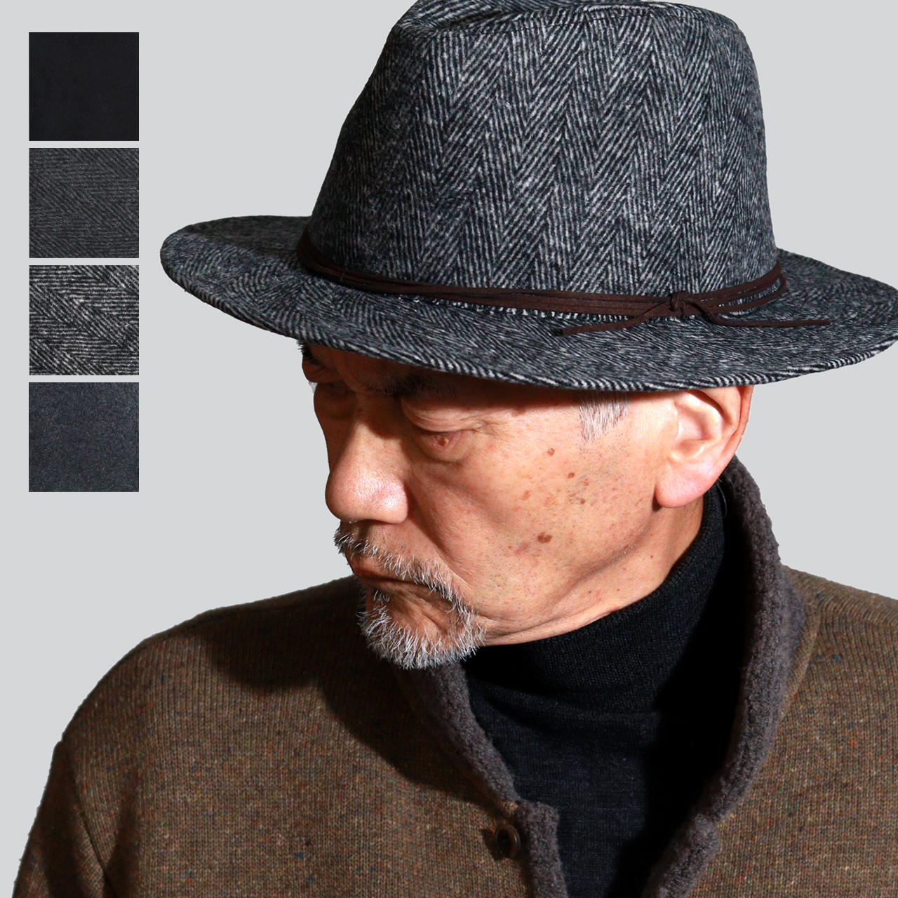 中折れハット メンズ 帽子 秋冬 ハット レディース フェルト帽 ユニ