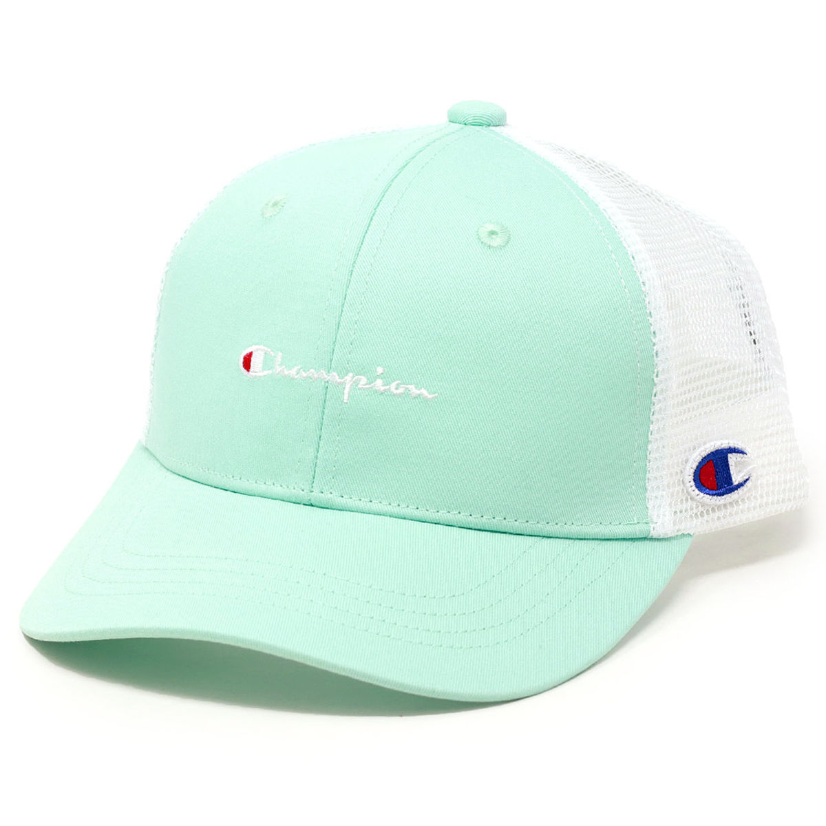 Champion サイクルキャップ 赤・白・緑 Champion（チャンピオン） キャップ キッズ メッシュキャップ 帽子
