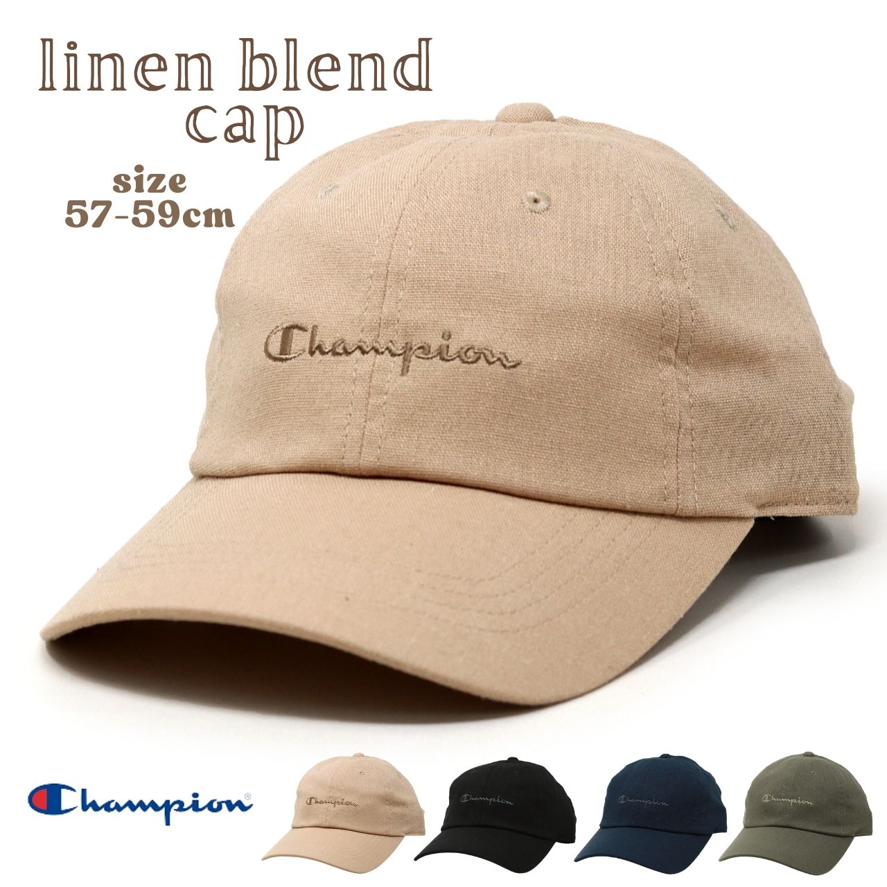 Champion（チャンピオン） キャップ 帽子 麻 涼しい キャップ メンズ