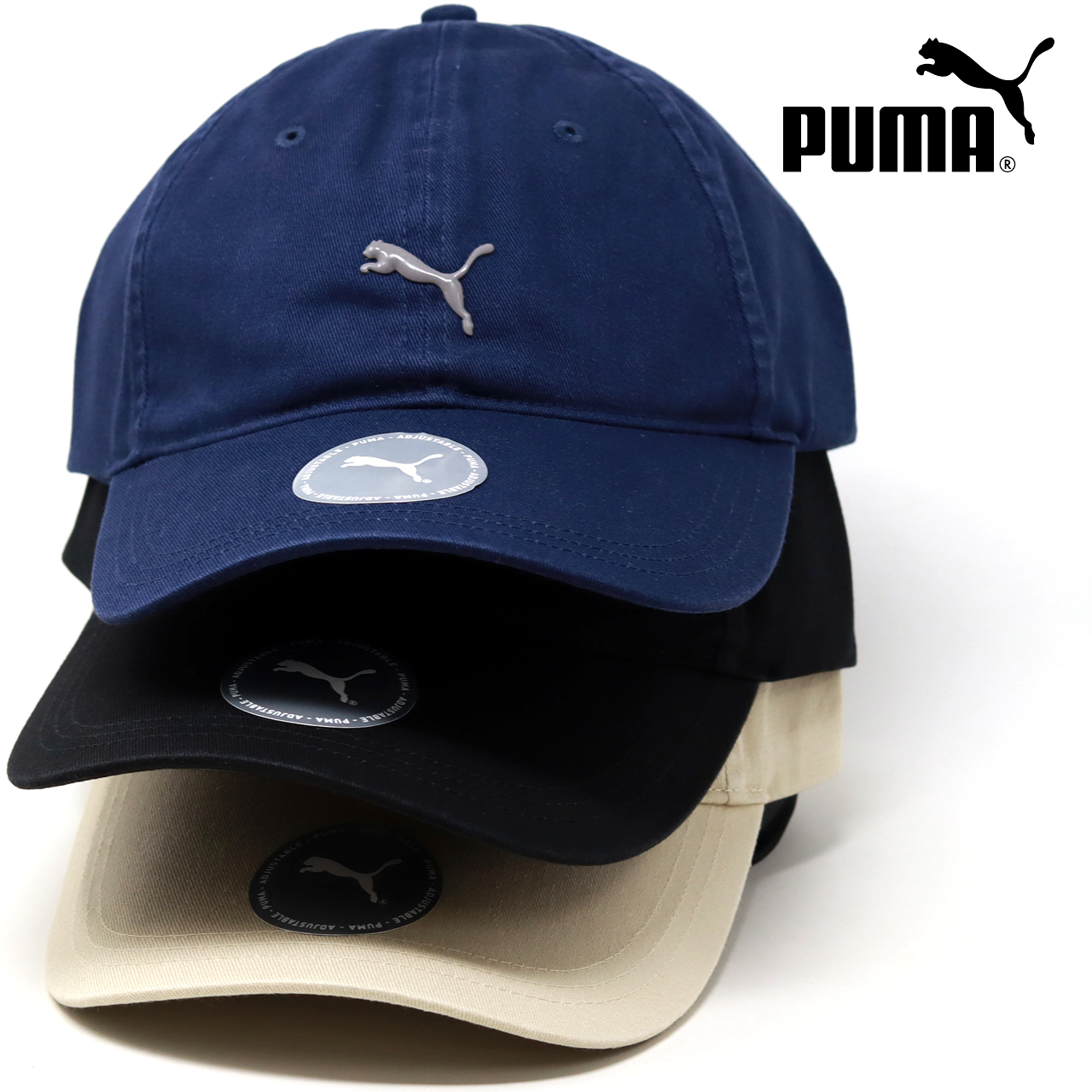キャップ つば長 レディース メンズ PUMA 紫外線対策 ウォッシュコットン 帽子 スポーツキャッ...