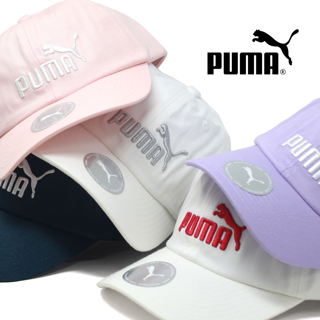 ベースボールキャップ PUMA 3D刺繍 スポーツ 帽子 コットン100 日よけ 暑さ対策 プーマ ...
