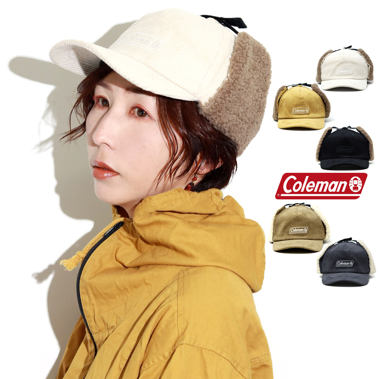 Sillage コーデュロイフライトキャップ Coleman フライトキャップ coleman コーデュロイ キャップ 秋冬