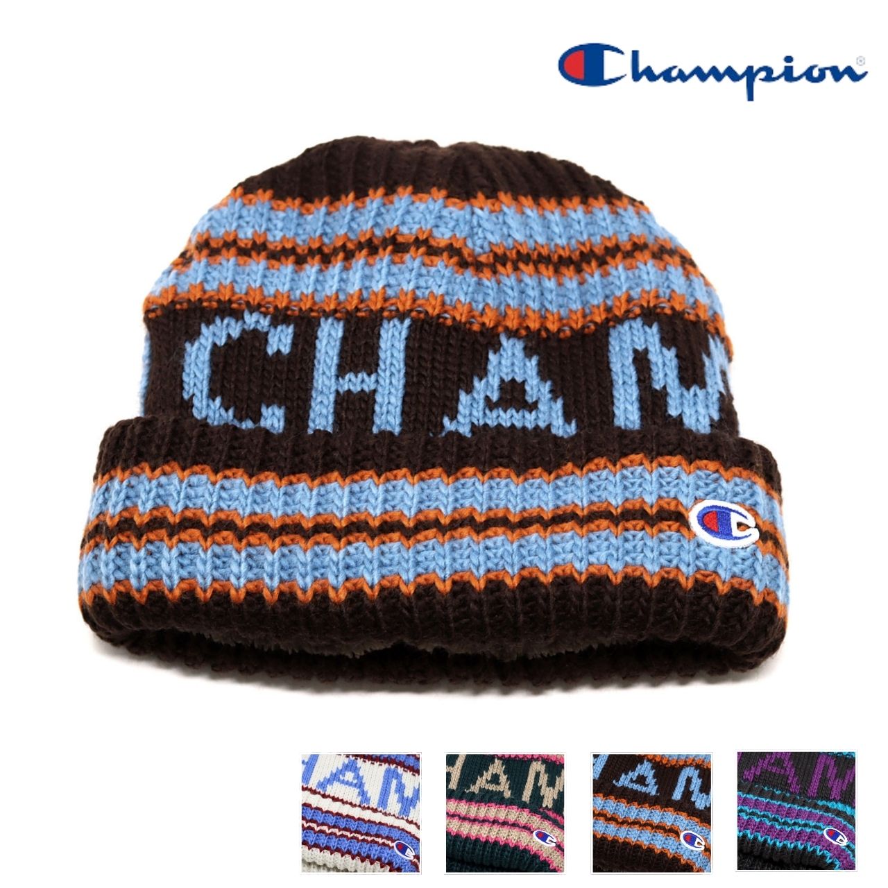 Champion（チャンピオン） レディース ニット帽 ロゴ ニットワッチ 裏
