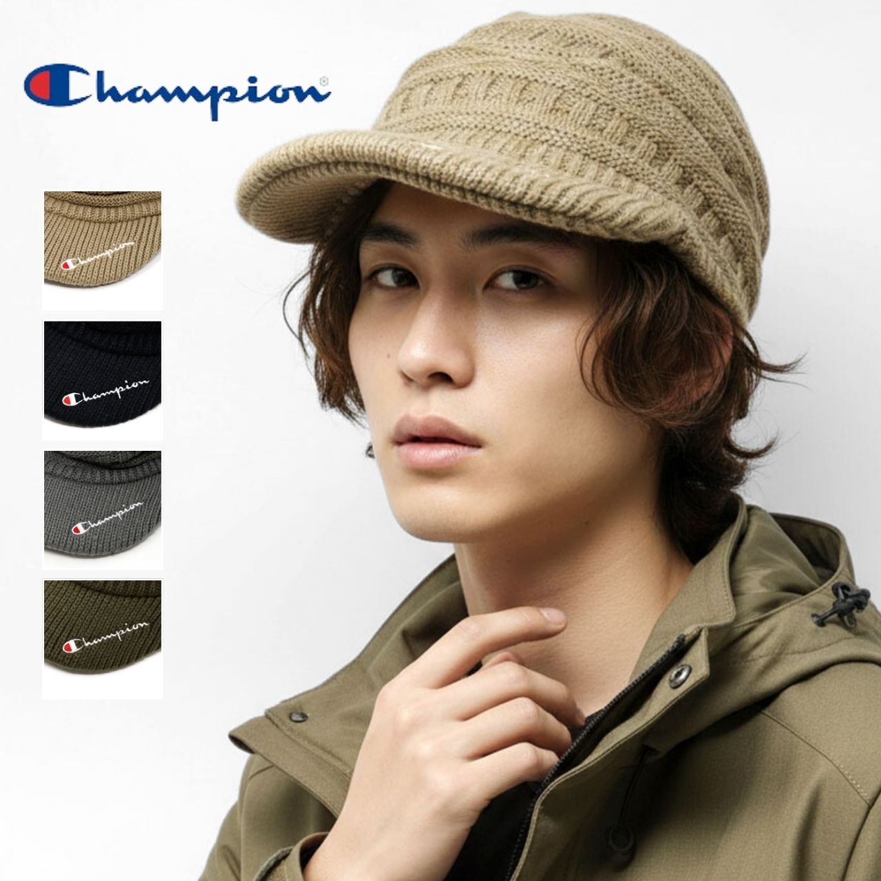 Champion（チャンピオン） ワークキャップ ニット メンズ つば付き