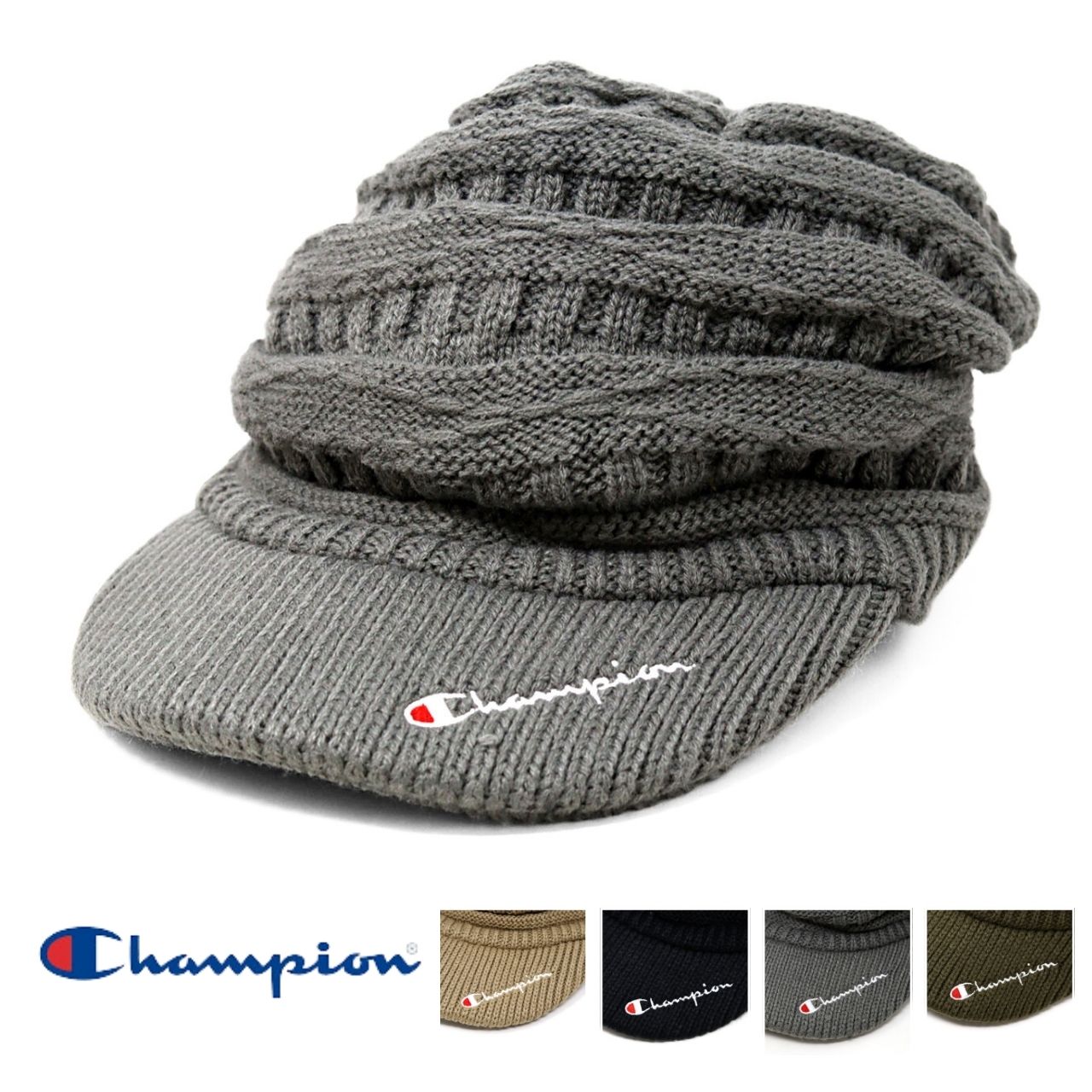 Champion（チャンピオン） ワークキャップ ニット メンズ つば付き