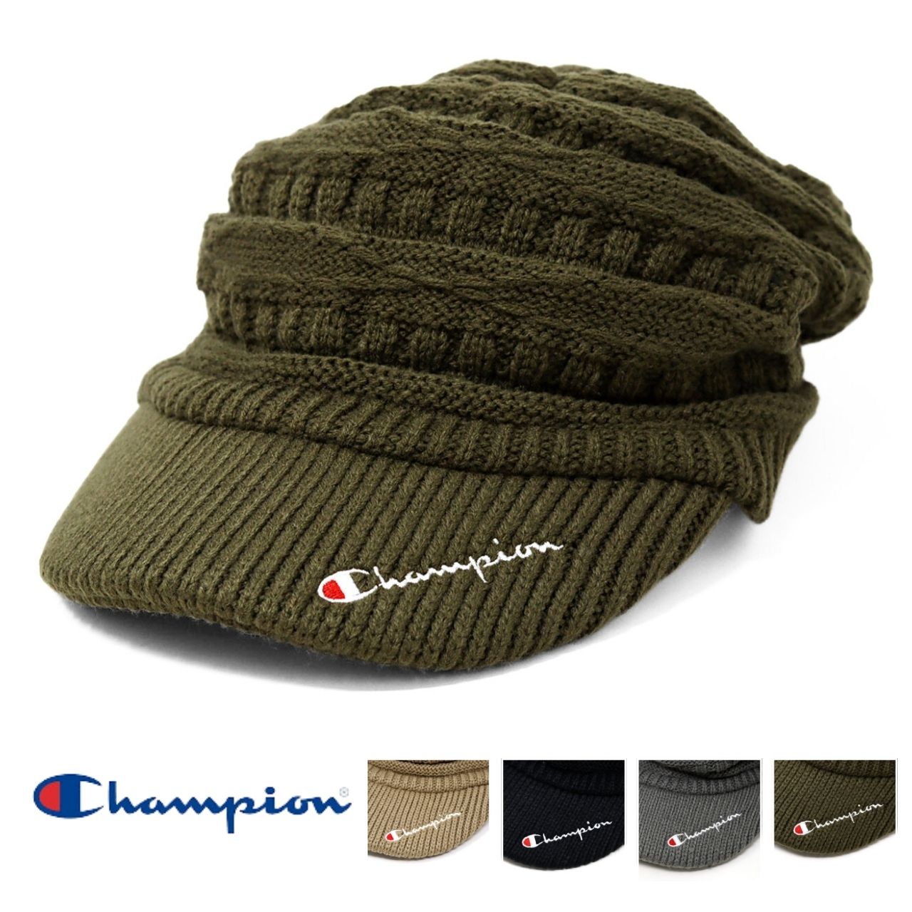 Champion（チャンピオン） ワークキャップ ニット メンズ つば付き