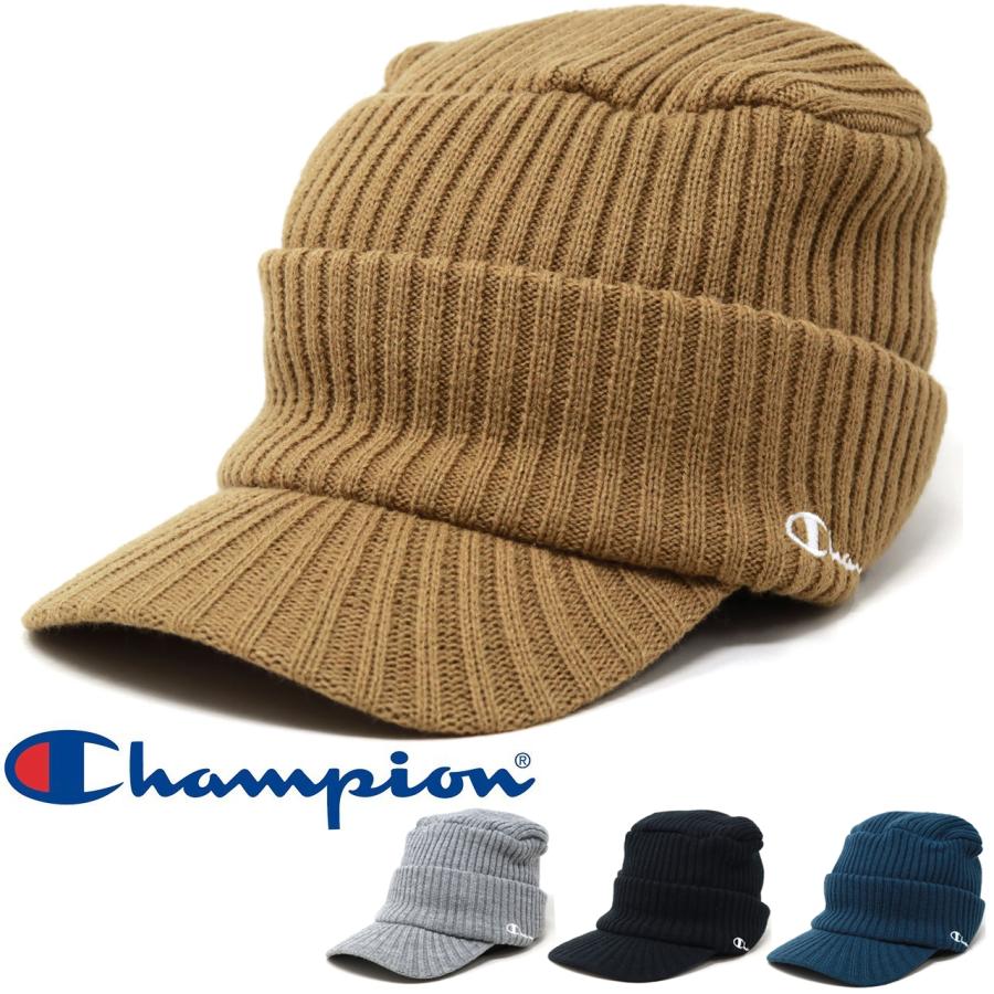 champion 帽子 メンズ ワークキャップ メンズ 消臭 チャンピオン キャップ ニット帽子 つば付き ニット帽 レディース 防寒 つば付きニット帽子 リブ編み｜elehelm-hatstore｜02