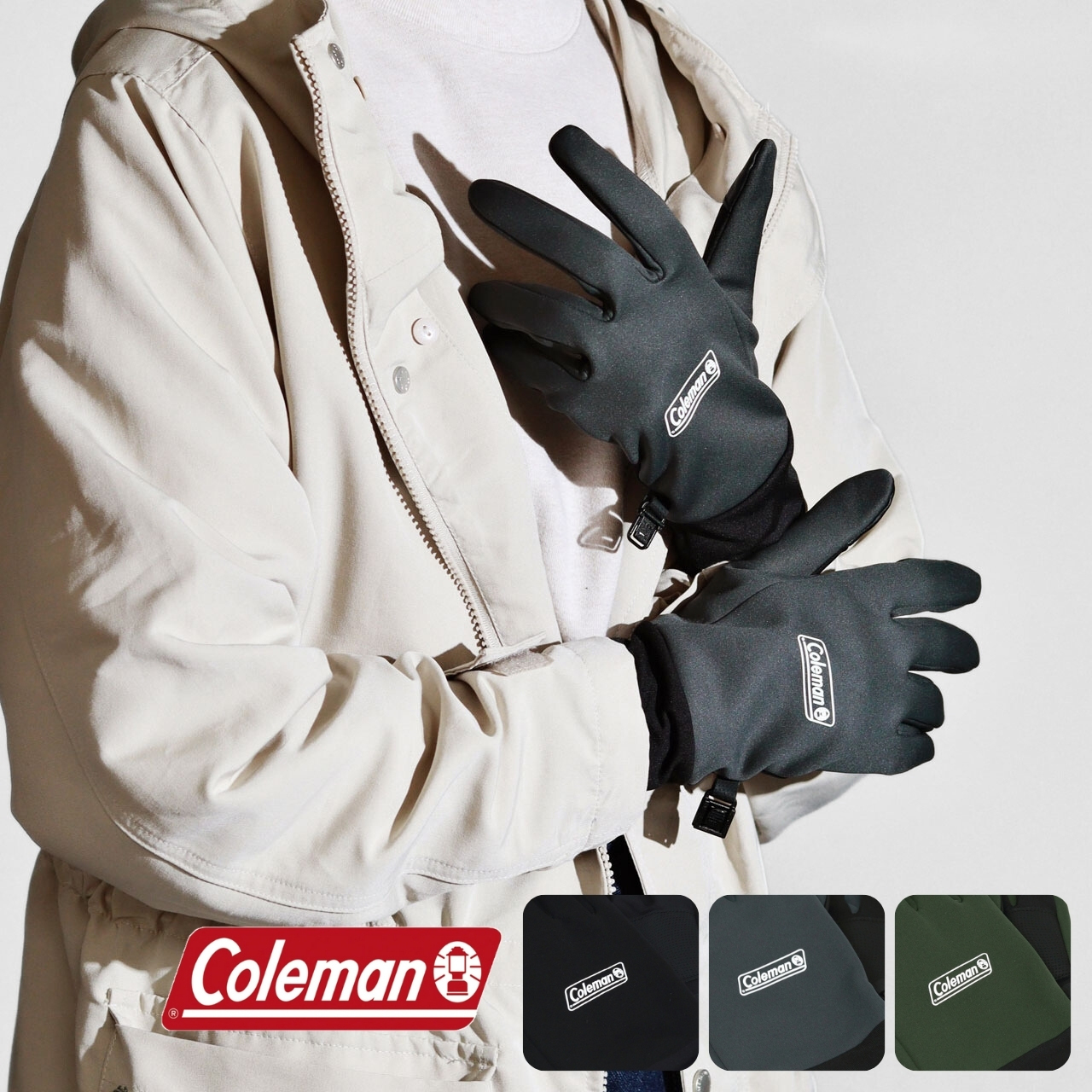 Coleman（コールマン） 手袋 レディース 防風 ストレッチ メンズ